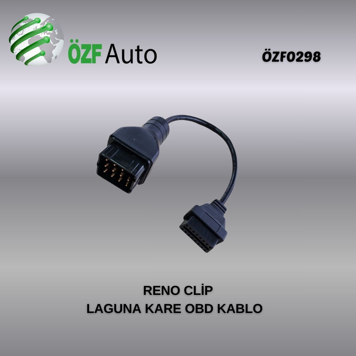 ÖZF0298 CİHAZ OBD KABLO 12 PİN RENAULT LAGUNA KARE ÜNÜVERSAL CİHAZLARA UYUMLUDUR.CLİP CİHAZINDA KULLANILŞAMAZ.