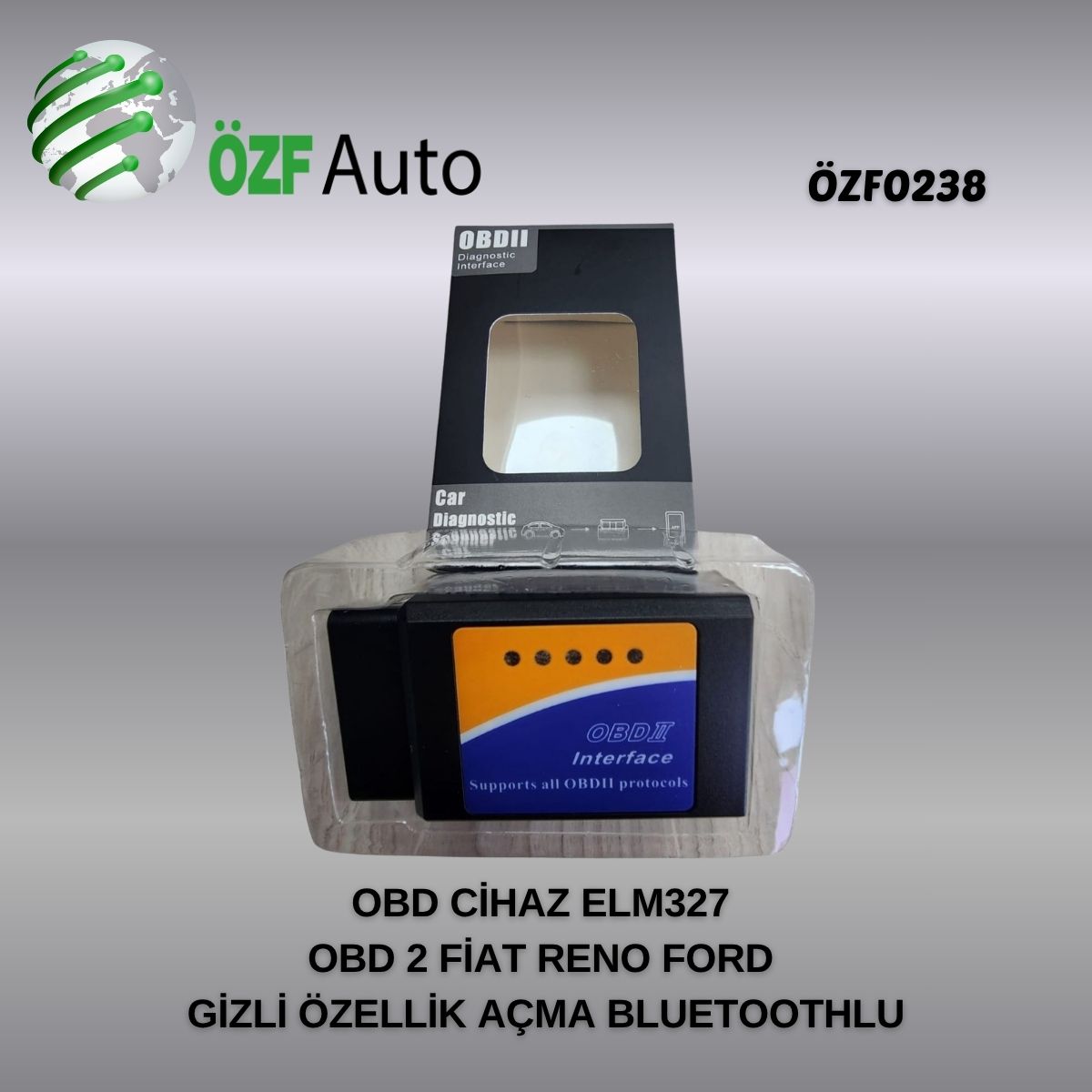 ÖZF0238 ELM327 OBD2 CİHAZ ELM327  FİYAT RENO FORD GİZLİ ÖZELLİK AÇMA BLUETOOTLU