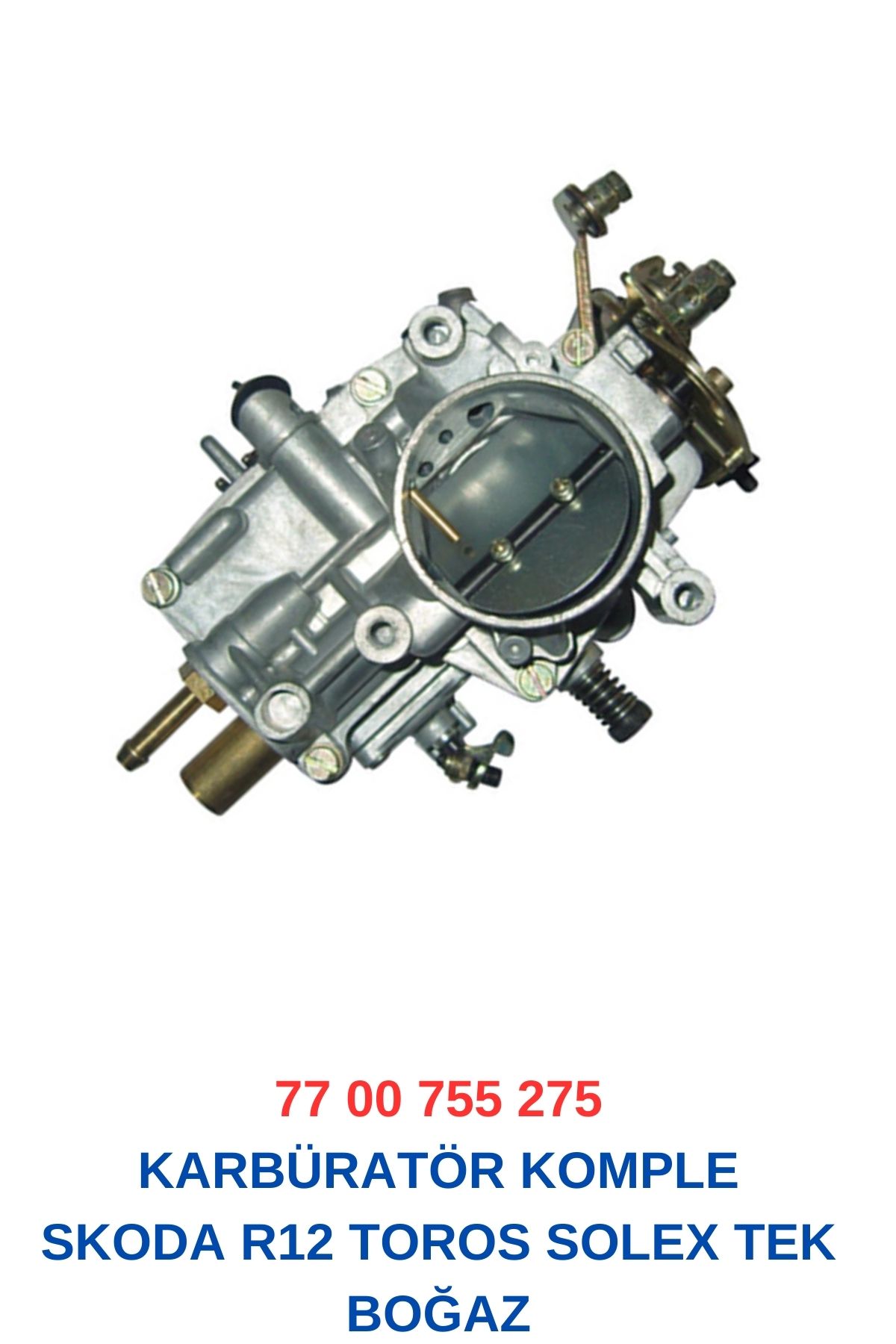 KARBÜRATÖR KOMPLE R12 TOROS SOLEX TEK BOĞAZ