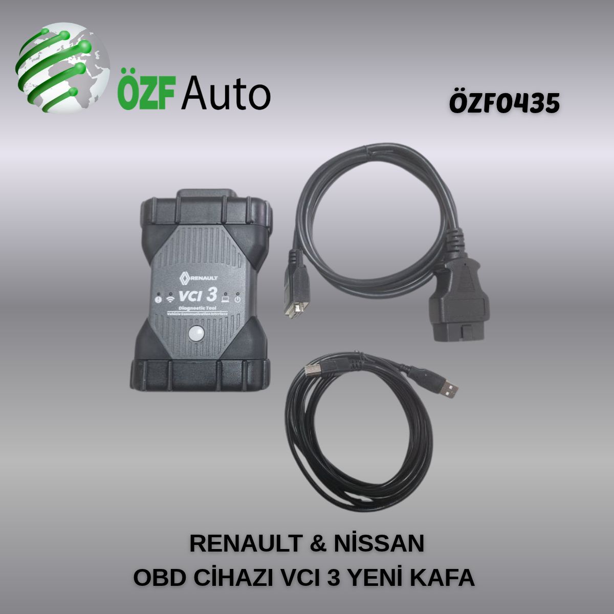 ÖZF0435 OBD CİHAZI VCI 3 YENİ KAFA RENAULT & NİSSAN ÖZF0435