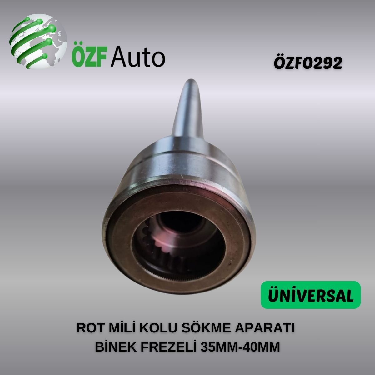 ÖZF0292 ROT MİLİ KOLU SÖKME APARATI BİNEK TÜM ARAÇLARA UYUMLU FREZELİ 35MM-40MM