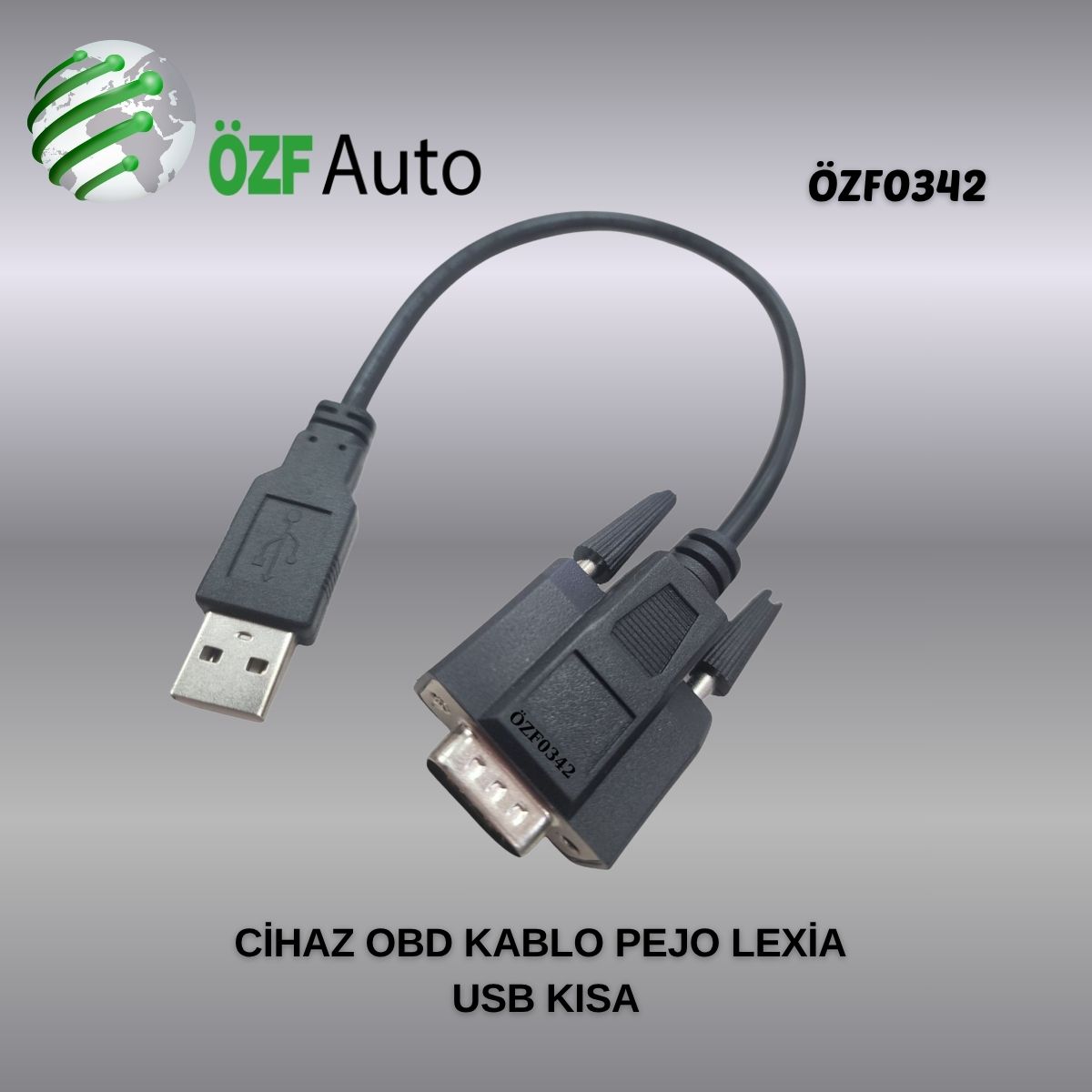 ÖZF0342 CİHAZ OBD KABLO PEJO LEXİA USB KISA