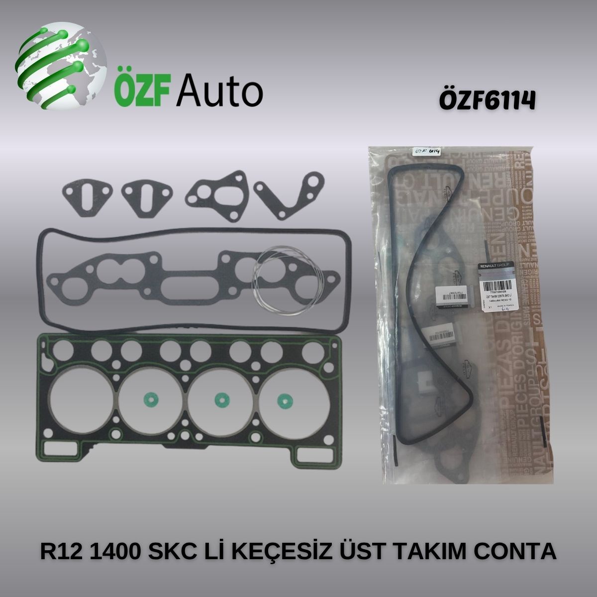 R12 1400 ÜST TK SKCLİ KEÇESİZ  CONTA MOTOR