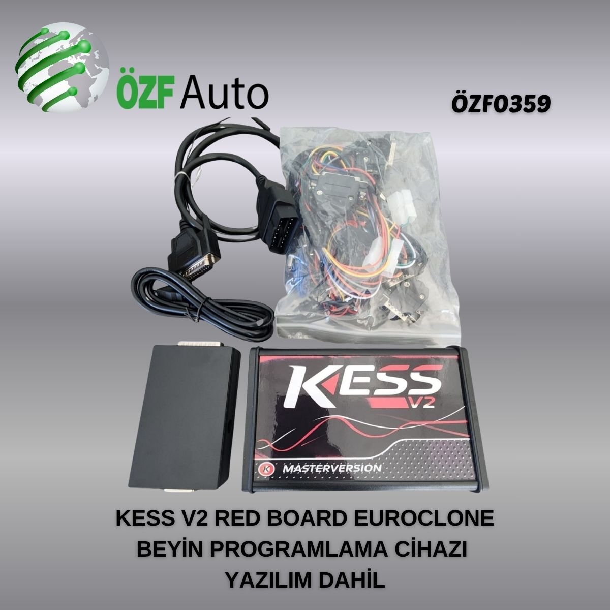 ÖZF0359 KESS V2 RED BOARD EUROCLONE BEYİN PROGRAMLAMA CİHAZI YAZILIM DAHİL