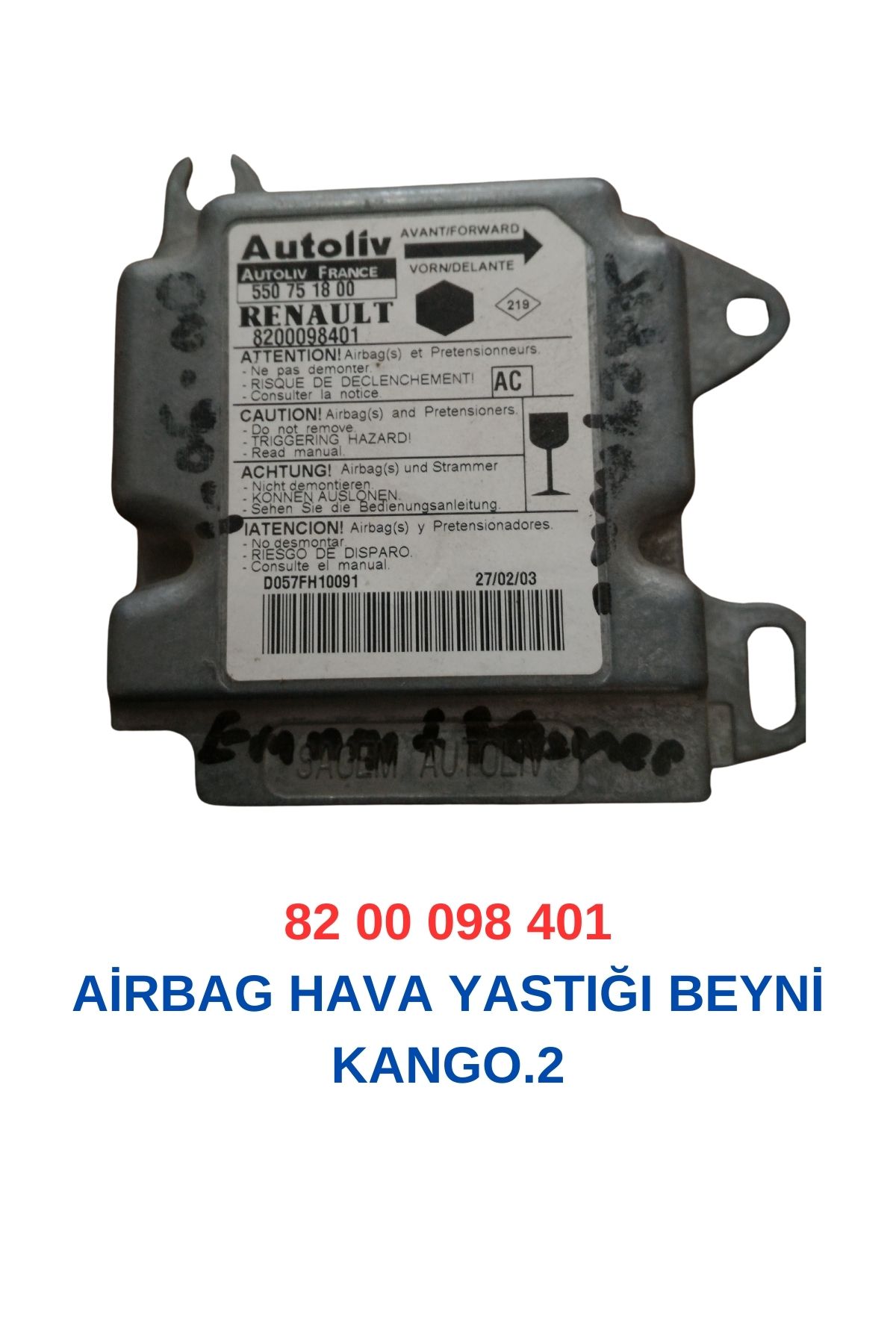AİRBAG HAVA YASTIĞI BEYNİ KNG2 MAİS ORJİNAL