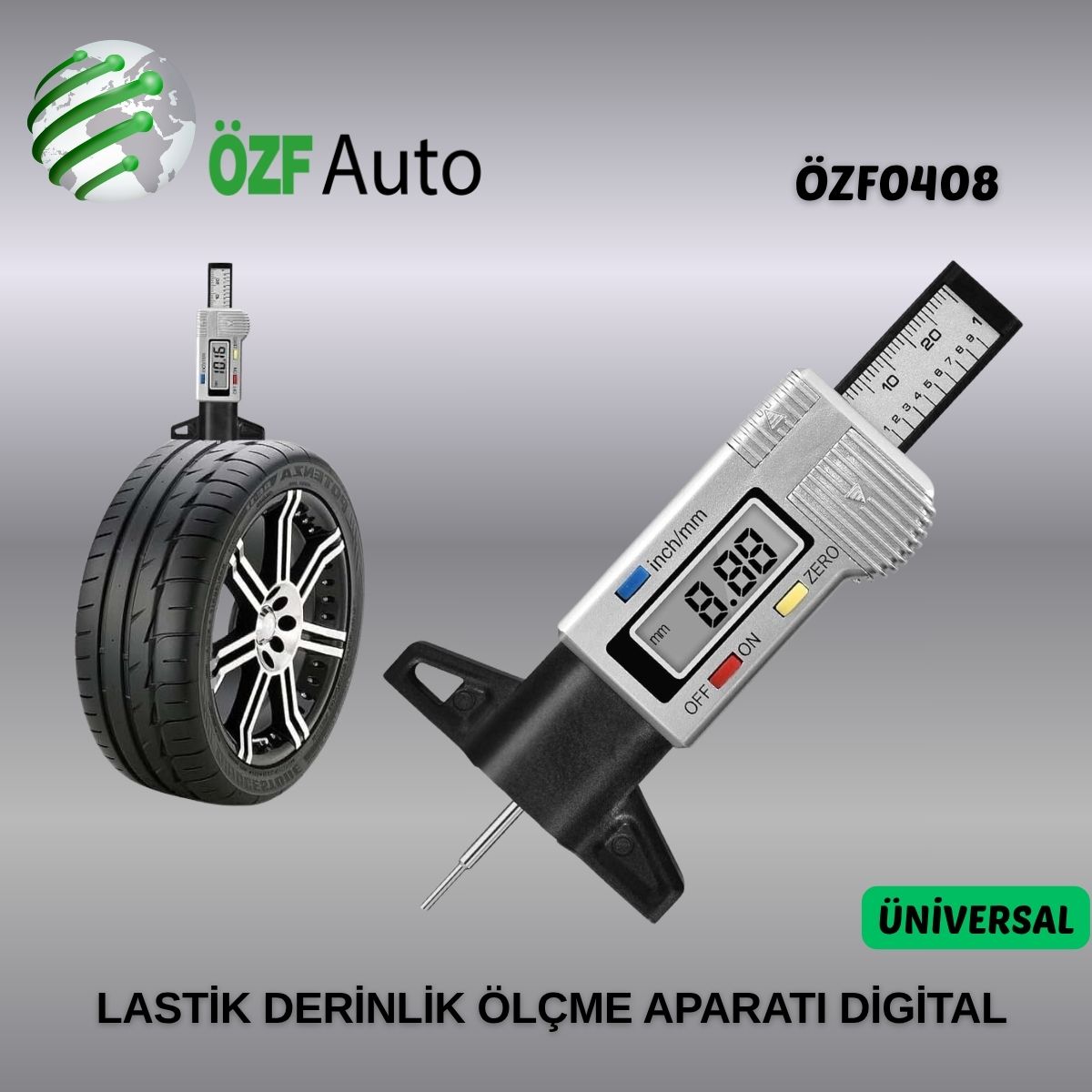 ÖZF0408 LASTİK DERİNLİK ÖLÇME APARATI DİGİTAL ÜNÜVERSAL